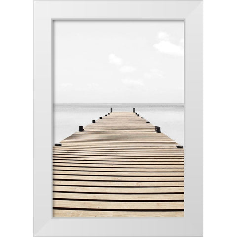 Neutral Skies White Modern Wood Framed Art Print by Carpentieri, Natalie