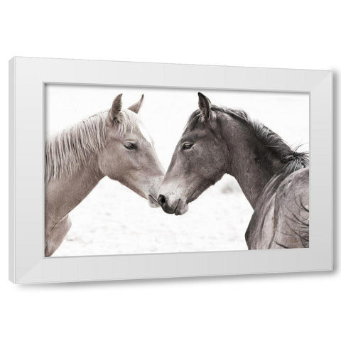 Gentle Herd White Modern Wood Framed Art Print by Jaynes, William D.