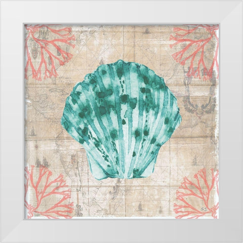 Coral Cove I White Modern Wood Framed Art Print by Jill, Susan