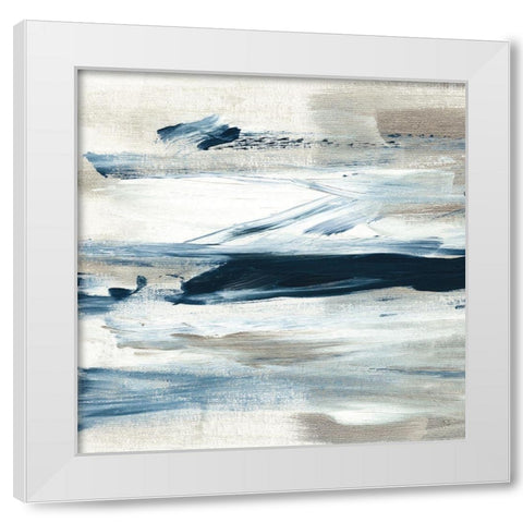 Tumultuous Indigo III White Modern Wood Framed Art Print by Jill, Susan