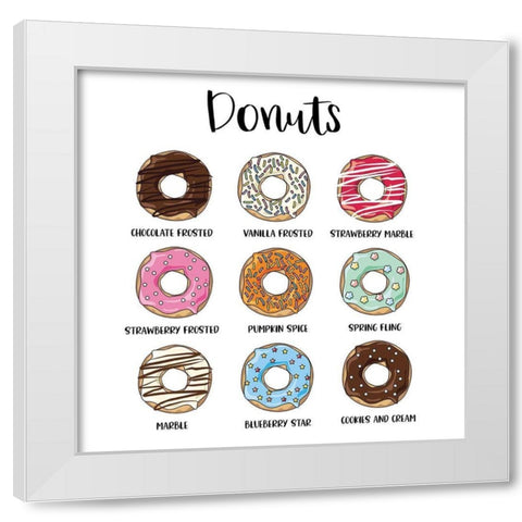 Donut Chart White Modern Wood Framed Art Print by Murray, Amanda