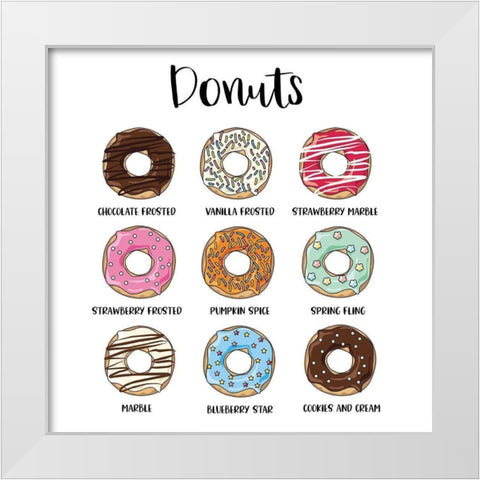 Donut Chart White Modern Wood Framed Art Print by Murray, Amanda