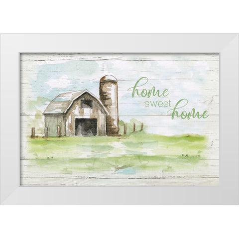 Home Sweet Home Barn White Modern Wood Framed Art Print by Nan