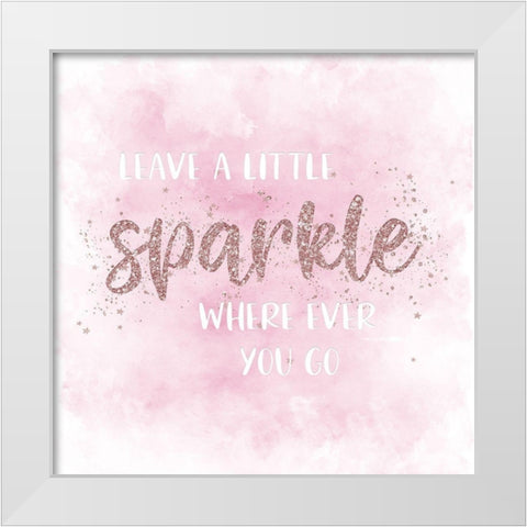 Sparkle White Modern Wood Framed Art Print by Carpentieri, Natalie