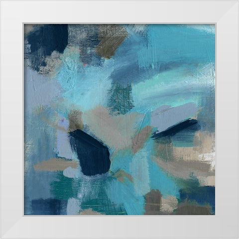 Beachfront Tides White Modern Wood Framed Art Print by Robinson, Carol