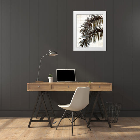 Palm II White Modern Wood Framed Art Print by Carpentieri, Natalie