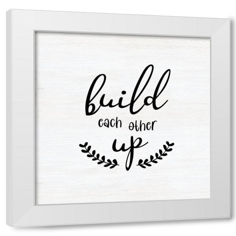 Build Up White Modern Wood Framed Art Print by CAD Designs