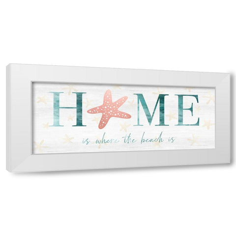 Home Beach White Modern Wood Framed Art Print by Carpentieri, Natalie