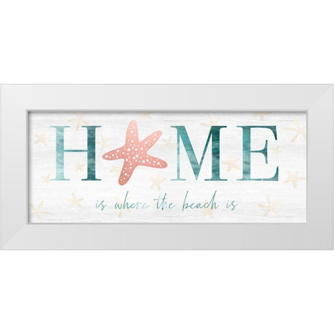 Home Beach White Modern Wood Framed Art Print by Carpentieri, Natalie