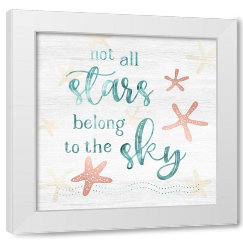 Stars Sky White Modern Wood Framed Art Print by Carpentieri, Natalie