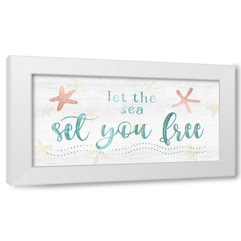 Sea Free White Modern Wood Framed Art Print by Carpentieri, Natalie