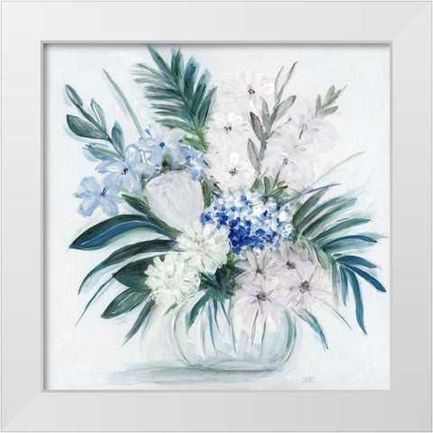Blue Tropicana I White Modern Wood Framed Art Print by Dunlap, Marilyn