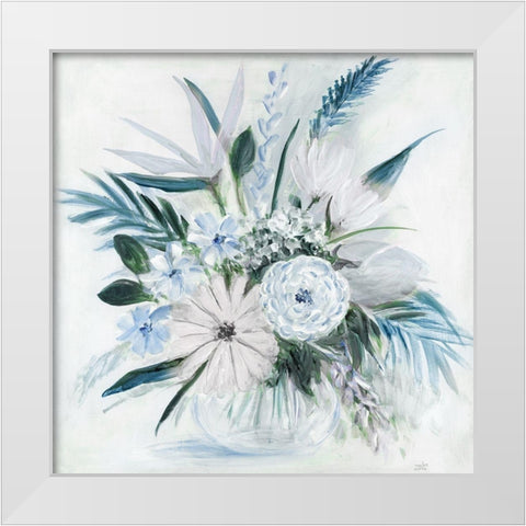 Blue Tropicana II White Modern Wood Framed Art Print by Dunlap, Marilyn