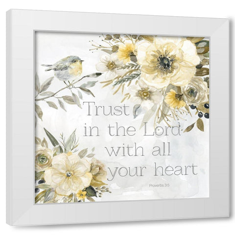 Sunny Scriptures I White Modern Wood Framed Art Print by Robinson, Carol