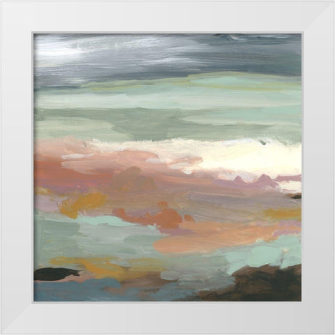 Ocean Bluffs White Modern Wood Framed Art Print by Robinson, Carol