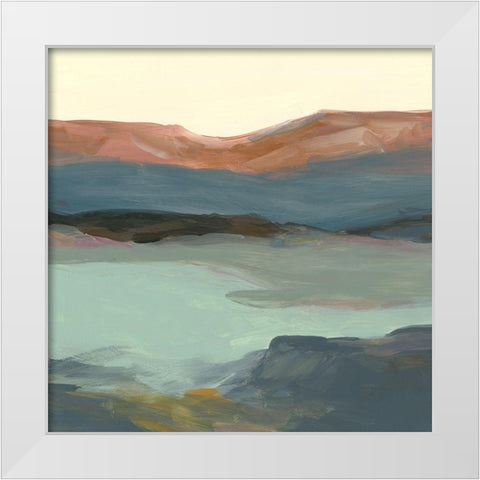 Rolling Bluffs White Modern Wood Framed Art Print by Robinson, Carol