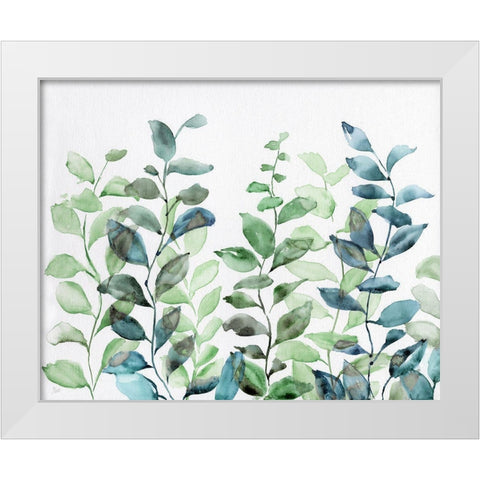 Cascade White Modern Wood Framed Art Print by Nan