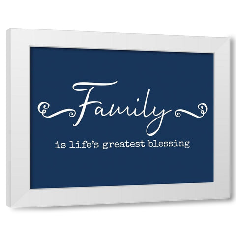 Family Greatest Blessing White Modern Wood Framed Art Print by Murray, Amanda