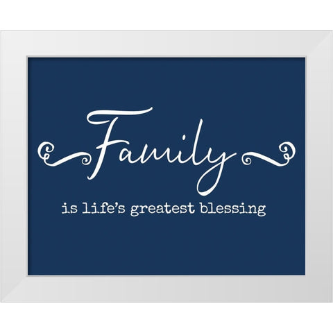 Family Greatest Blessing White Modern Wood Framed Art Print by Murray, Amanda