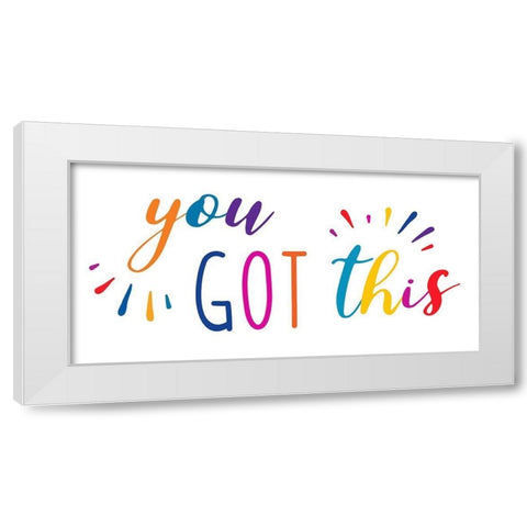 Rainbow Got This White Modern Wood Framed Art Print by CAD Designs