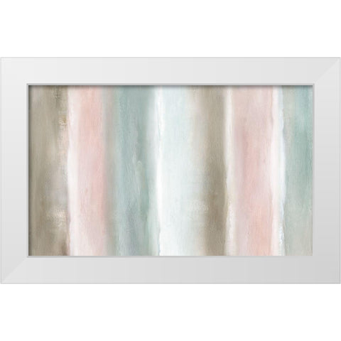 Rainbow Sherbert White Modern Wood Framed Art Print by Nan