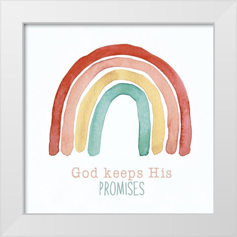 God Keeps White Modern Wood Framed Art Print by Donovan, Kelly