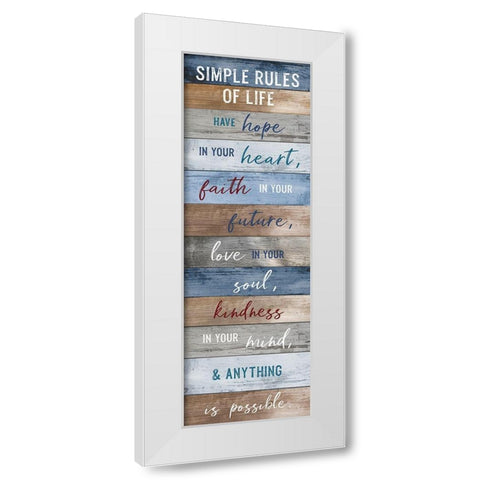 Simple Life White Modern Wood Framed Art Print by Carpentieri, Natalie