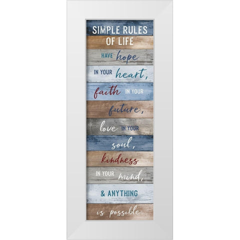 Simple Life White Modern Wood Framed Art Print by Carpentieri, Natalie