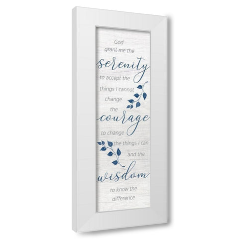 Serenity White Modern Wood Framed Art Print by Santiago, Daniela