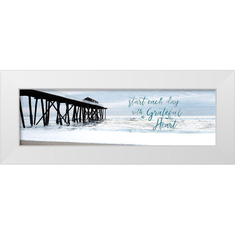 Grateful Pier White Modern Wood Framed Art Print by Carpentieri, Natalie
