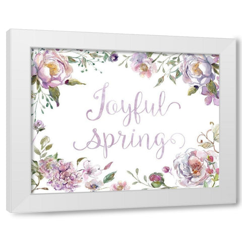 Joyful Spring White Modern Wood Framed Art Print by Robinson, Carol