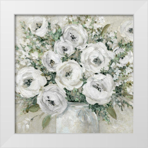 Simply Soft White Modern Wood Framed Art Print by Robinson, Carol