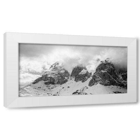 Dolomites White Modern Wood Framed Art Print by Van de Goor, Lars