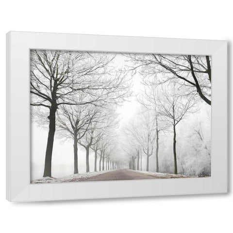 The Last Winter White Modern Wood Framed Art Print by Van de Goor, Lars