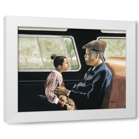 Road Trip II White Modern Wood Framed Art Print by McKinney, Tom