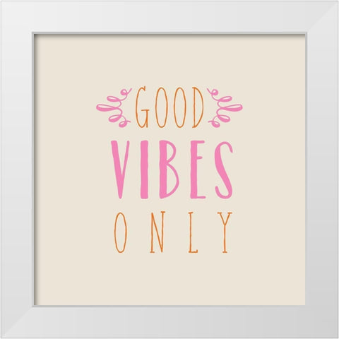 Retro Vibes White Modern Wood Framed Art Print by Murray, Amanda