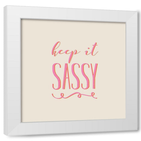 Retro Sassy White Modern Wood Framed Art Print by Murray, Amanda