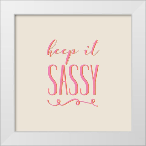 Retro Sassy White Modern Wood Framed Art Print by Murray, Amanda