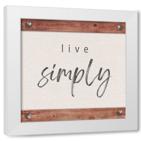 Simply White Modern Wood Framed Art Print by Murray, Amanda