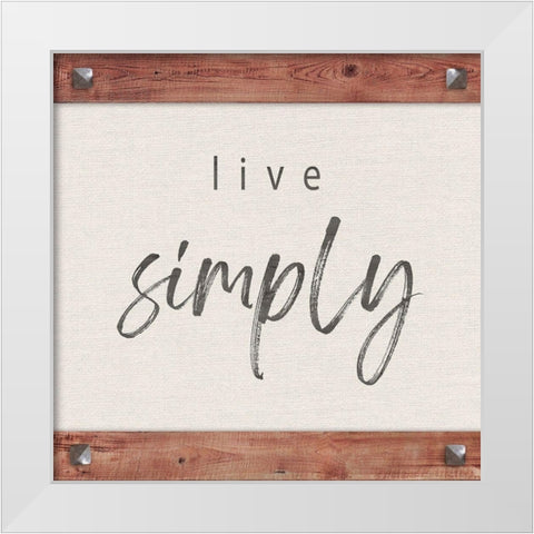 Simply White Modern Wood Framed Art Print by Murray, Amanda