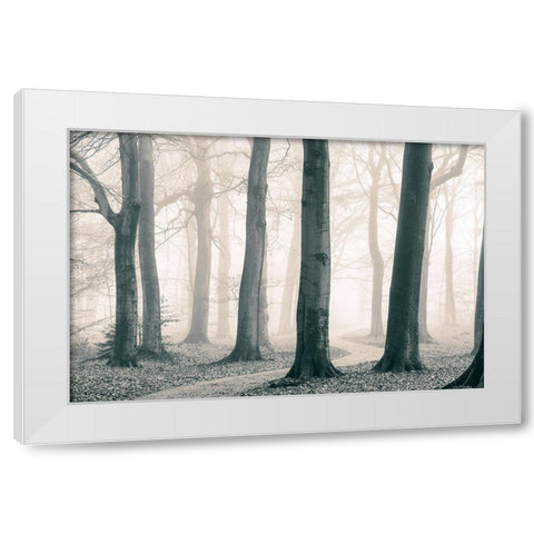 A Sunday Walk White Modern Wood Framed Art Print by Van de Goor, Lars