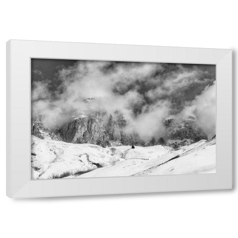 Cloudy White Modern Wood Framed Art Print by Van de Goor, Lars