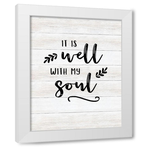 With my Soul White Modern Wood Framed Art Print by CAD Designs