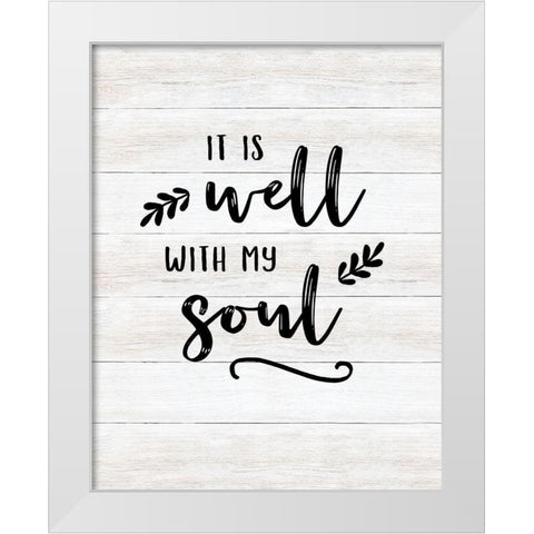 With my Soul White Modern Wood Framed Art Print by CAD Designs