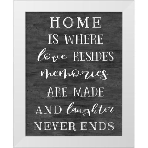 Love Resides White Modern Wood Framed Art Print by Carpentieri, Natalie