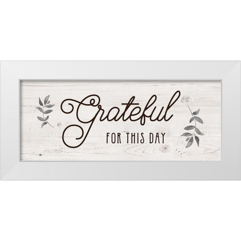 For this Day White Modern Wood Framed Art Print by Murray, Amanda