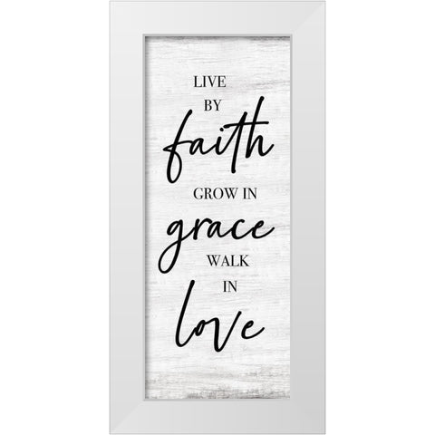 Walk in Love White Modern Wood Framed Art Print by Carpentieri, Natalie