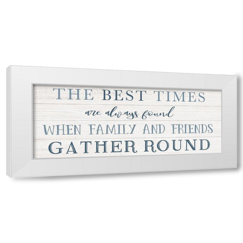 Family and Friends Gather White Modern Wood Framed Art Print by Carpentieri, Natalie