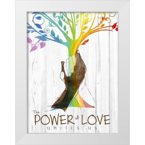 Power of Love White Modern Wood Framed Art Print by Donovan, Kelly