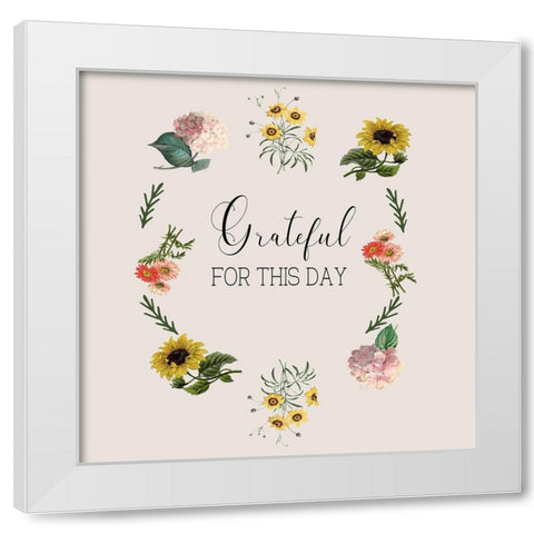 Grateful White Modern Wood Framed Art Print by Jill, Susan